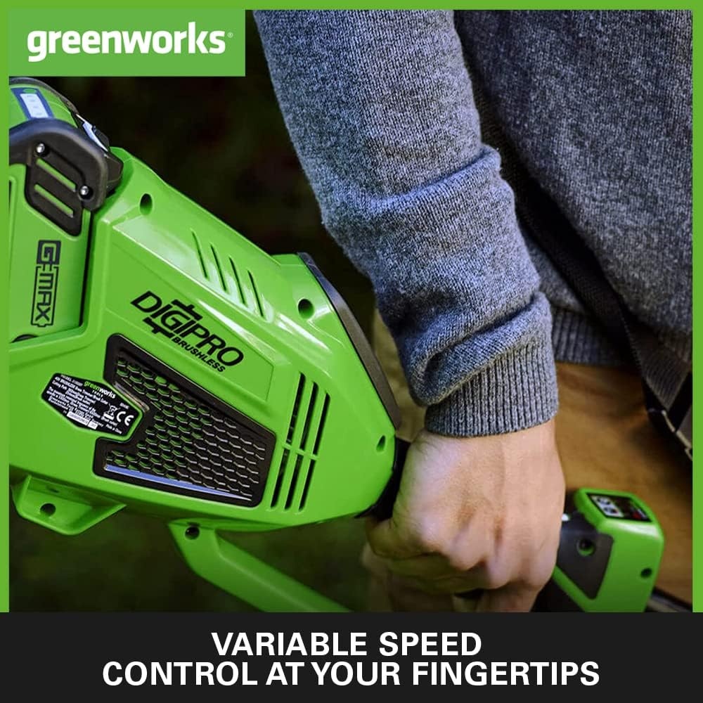 Greenworks 40V Accu Bosmaaier en Grastrimmer - 40 cm - Inclusief 2 Accu's en Lader - Groen