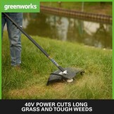 Greenworks 40V Accu Bosmaaier en Grastrimmer - 40 cm - Inclusief 2 Accu's en Lader - Groen