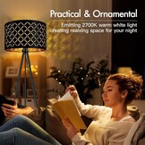 AUQUEE LED Tripod Vloerlamp - 158 cm - Moderne Drielpoots Staande Lamp - Zwart met Goud - Inclusief LED