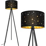 AUQUEE LED Tripod Vloerlamp - 158 cm - Moderne Drielpoots Staande Lamp - Zwart met Goud - Inclusief LED