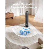 DREO Nomad One Tower Fan - Stille 36 inch Ventilator met Afstandsbediening - Zwart