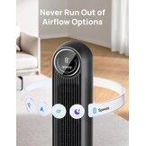 DREO Nomad One Tower Fan - Stille 36 inch Ventilator met Afstandsbediening - Zwart