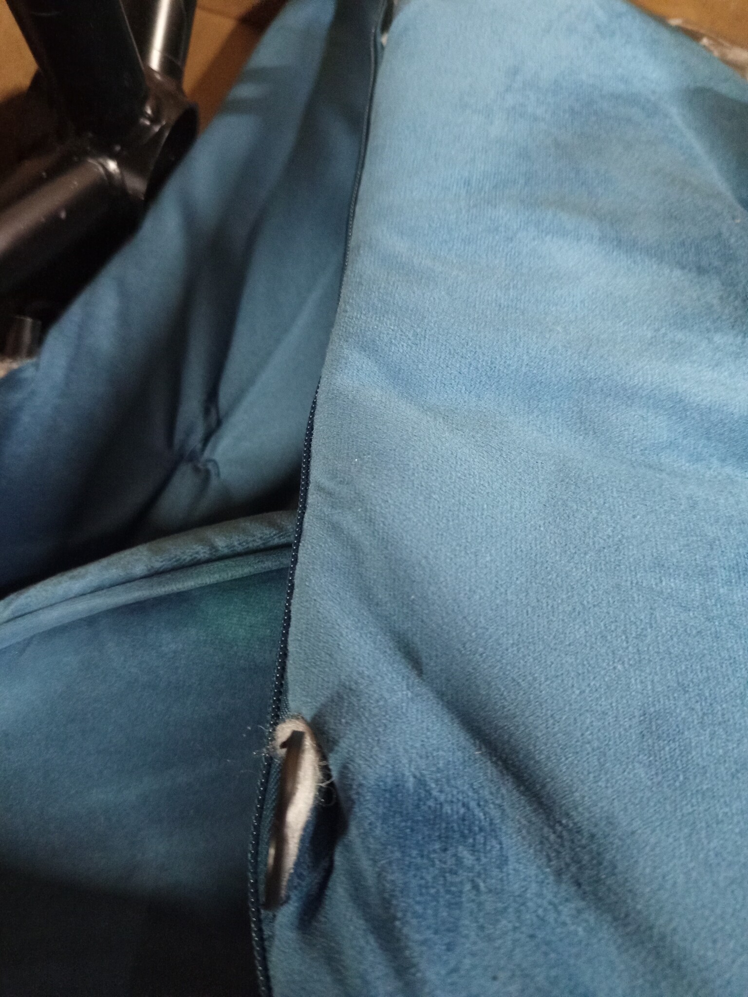 vidaXL Kantoorstoel draaibaar fluweel blauw