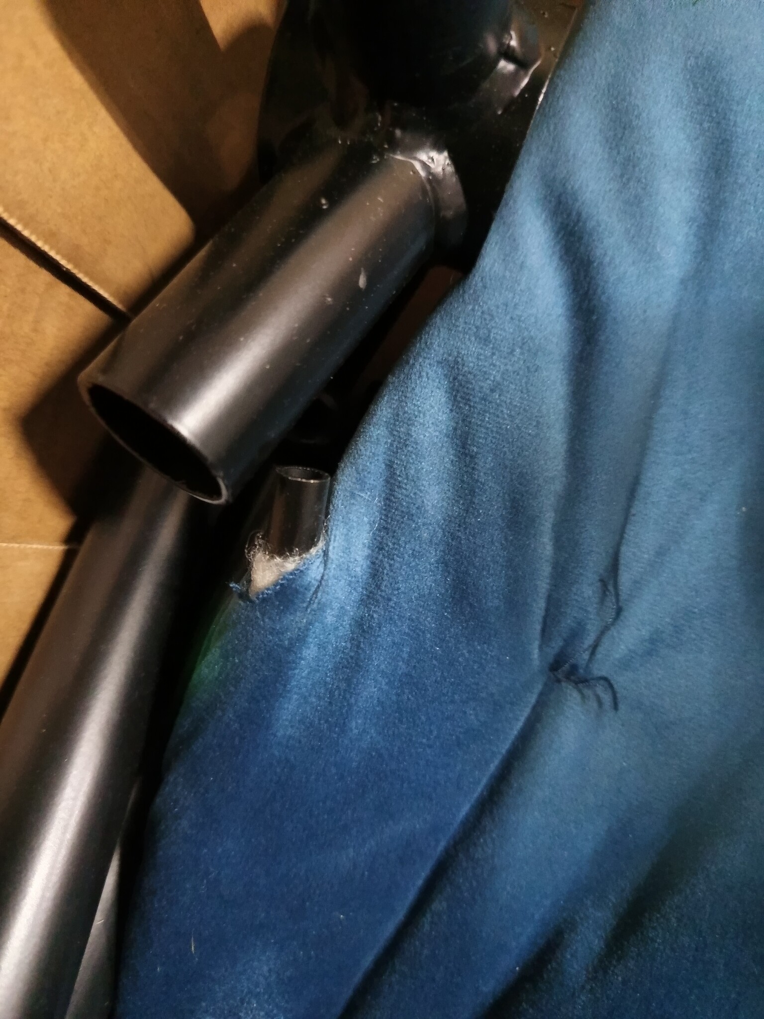 vidaXL Kantoorstoel draaibaar fluweel blauw