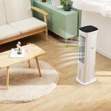 Midea Luchtkoeler met waterkoeling, mobiele airconditioning, ventilator met 5 liter waterkoeling, luchtbevochtiger en ionisatie, airconditioning zonder afvoerslang, 355 m³/u, ventilator met afstandsbediening, 55 W, wit