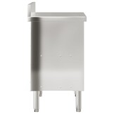 vidaXL Keukenwerktafel met schuifdeuren roestvrijstaal