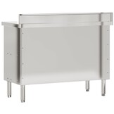 vidaXL Keukenwerktafel met schuifdeuren roestvrijstaal