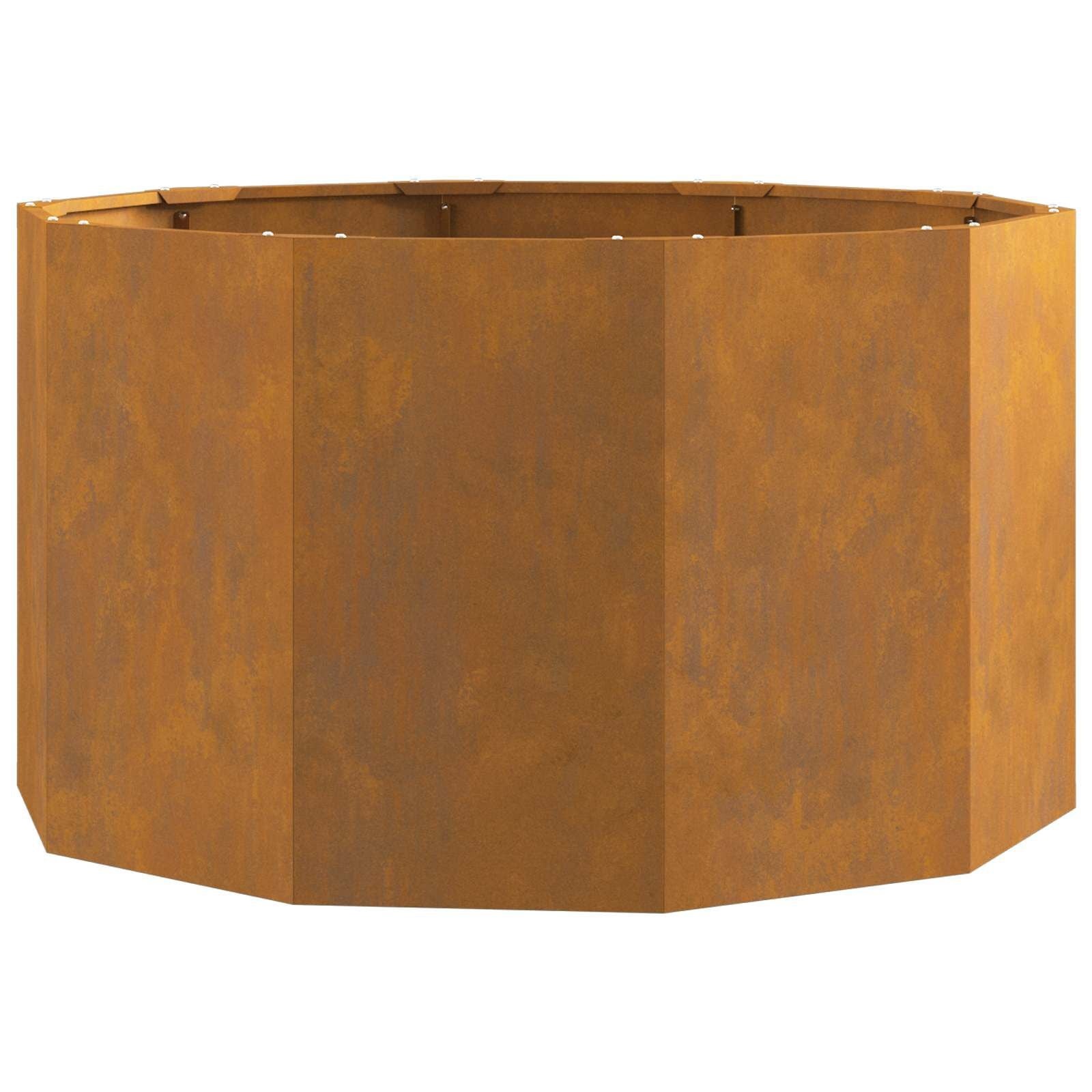 vidaXL Plantenbak Roestig 90 x 90 x 50 cm weervast staal