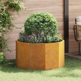 vidaXL Plantenbak Roestig 90 x 90 x 50 cm weervast staal