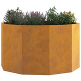 vidaXL Plantenbak Roestig 90 x 90 x 50 cm weervast staal