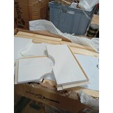 vidaXL Rolling Kast 63,5 x 39 x 79 cm Massief Vurenhout Wit
