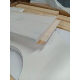 vidaXL Rolling Kast 63,5 x 39 x 79 cm Massief Vurenhout Wit