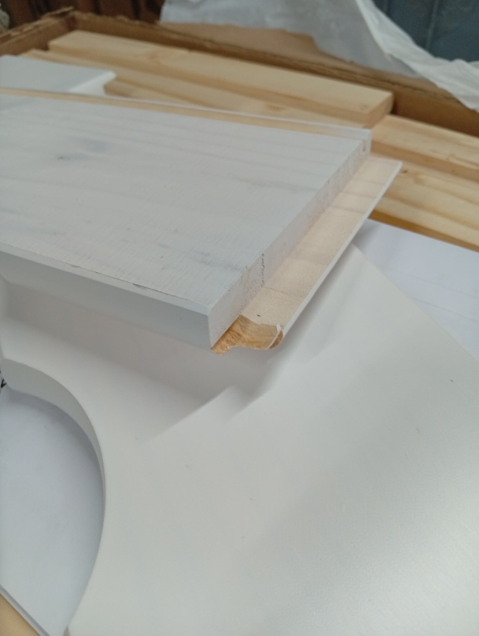 vidaXL Rolling Kast 63,5 x 39 x 79 cm Massief Vurenhout Wit