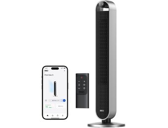 Dreo Torenventilator met Afstandsbediening van 106 cm, 1-12 uur Timer, 36W Stille Staande Ventilator met Oscillatie 120 Graden, 12 Snelheden, 4 Modi, Mobiele Ventilator voor Huis Bureau