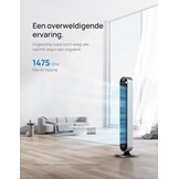 Dreo Torenventilator met Afstandsbediening van 106 cm, 1-12 uur Timer, 36W Stille Staande Ventilator met Oscillatie 120 Graden, 12 Snelheden, 4 Modi, Mobiele Ventilator voor Huis Bureau