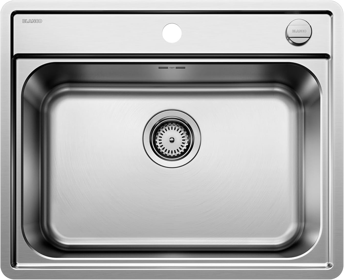 BLANCO LEMIS XL 6 S-IF 523035 Roestvrijstalen spoelbak voor de keuken, voor 60 cm brede onderkasten, met IF vlakke rand en extra grote bak - Maat XL-Becken mit Abtropffläche