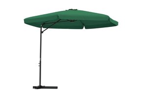 Groene parasol 300 cm met stalen paal - 34% korting