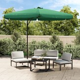 Groene parasol 300 cm met stalen paal - 34% korting