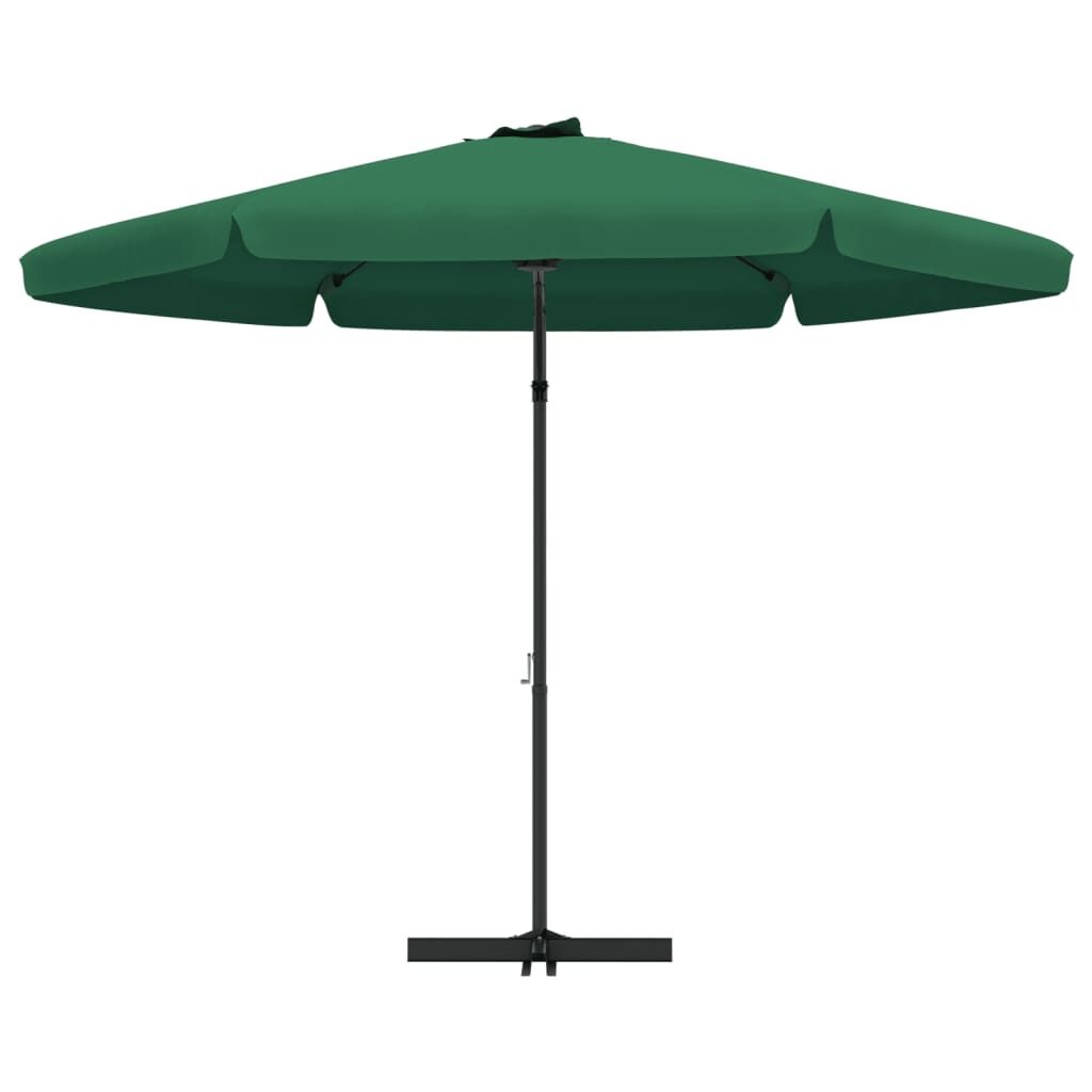 Groene parasol 300 cm met stalen paal - 34% korting