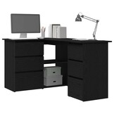 Bureau met Lade Zwart Eiken 60% Korting