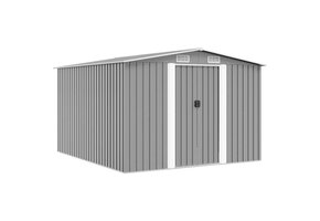 vidaXL Tuinschuur Metaal Grijs 257x298x178 cm - 35% Korting