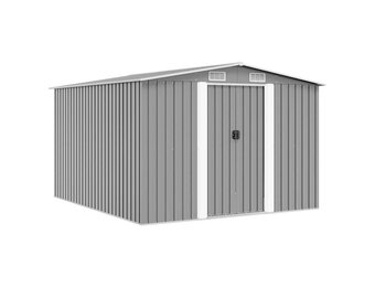 vidaXL Tuinschuur Metaal Grijs 257x298x178 cm - 35% Korting