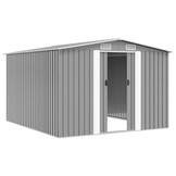 vidaXL Tuinschuur Metaal Grijs 257x298x178 cm - 35% Korting