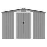 vidaXL Tuinschuur Metaal Grijs 257x298x178 cm - 35% Korting