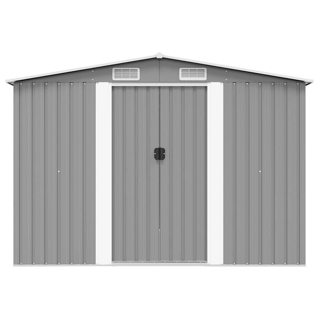 vidaXL Tuinschuur Metaal Grijs 257x298x178 cm - 35% Korting