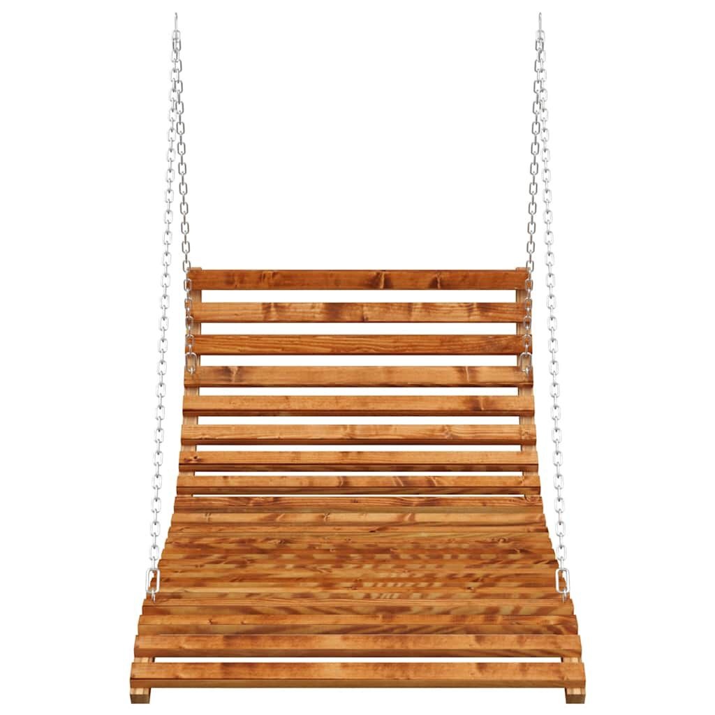 Houten Schommelbed met Teakafwerking 115x147 cm - 47% Korting