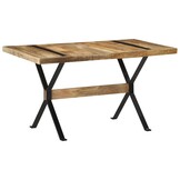 Eettafel Mangohout & Staal 140x70cm - 59% Korting