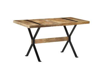 Eettafel Mangohout & Staal 140x70cm - 59% Korting