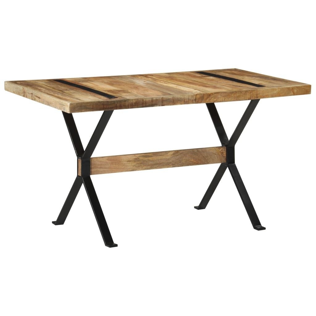 Eettafel Mangohout & Staal 140x70cm - 59% Korting