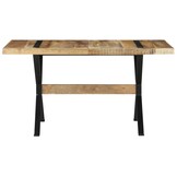 Eettafel Mangohout & Staal 140x70cm - 59% Korting