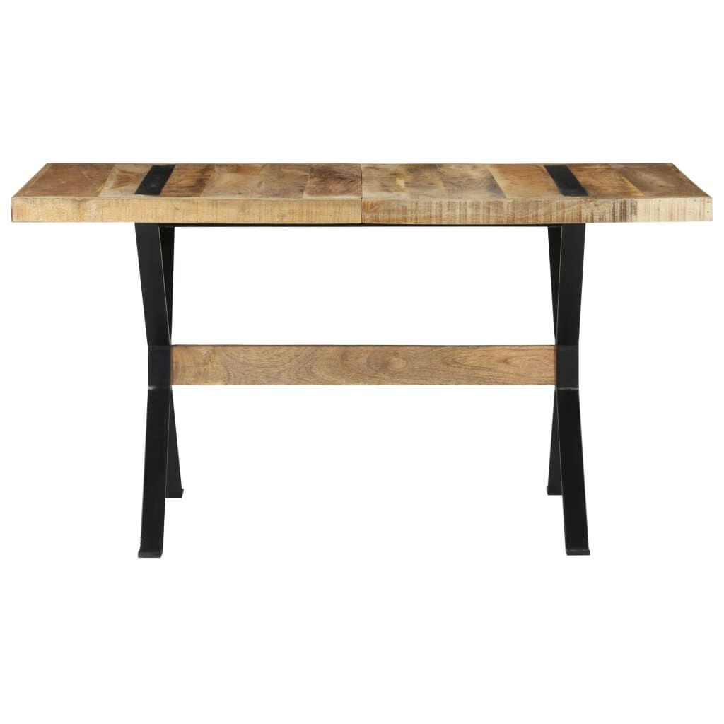 Eettafel Mangohout & Staal 140x70cm - 59% Korting