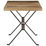 Eettafel Mangohout & Staal 140x70cm - 59% Korting