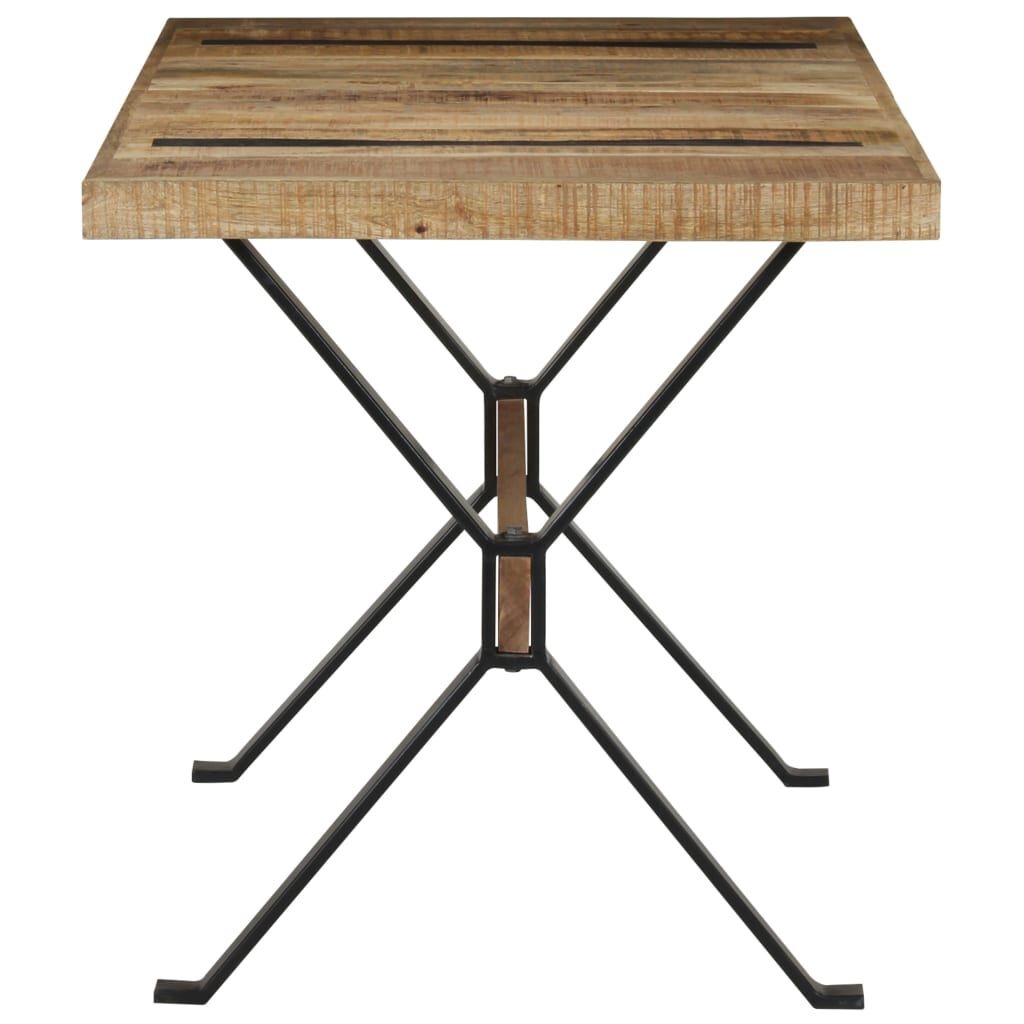 Eettafel Mangohout & Staal 140x70cm - 59% Korting