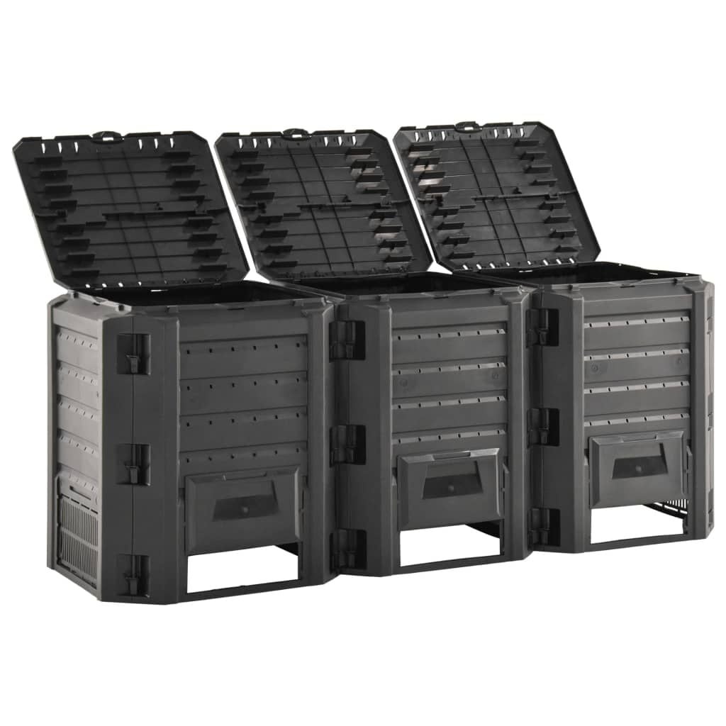 Compostbak 1200 L Zwart - 34% Korting