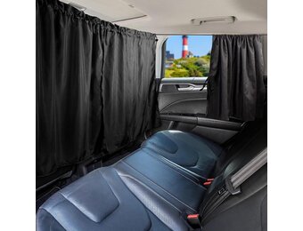 Set van 3 scheidingsgordijnen voor de auto, zonwering, scheidingsgordijn, voor reizen, privacy, gordijn, afneembare inkijkbescherming, auto voor alle autozonneklep, reizen, camping, nap slapen