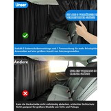 Set van 3 scheidingsgordijnen voor de auto, zonwering, scheidingsgordijn, voor reizen, privacy, gordijn, afneembare inkijkbescherming, auto voor alle autozonneklep, reizen, camping, nap slapen