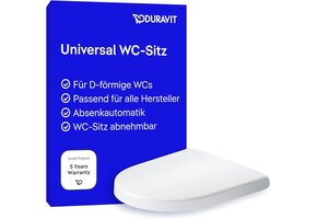 WC-zitting D-vorm Softclose Wit - 34% Korting