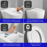 Duravit Univavo WC-zitting D-vorm - 432 x 374 mm - Softclose - Wit