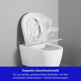 Duravit Univavo WC-zitting D-vorm - 432 x 374 mm - Softclose - Wit