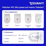 Duravit Univavo WC-zitting D-vorm - 432 x 374 mm - Softclose - Wit