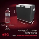 AEG Automotive KK Thermo-elektrische koelbox, 28 liter, 12/230 volt voor auto en stopcontact, zwart - Maat 28 Liter