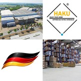 HAKU Staande kapstok eiken, zwart, marmer, metaal jassenstandaard - Afmetingen: H 175 cm x Ø 40 cm, Stijl: Modern