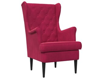 vidaXL Fauteuil Wijnrood Fluweel