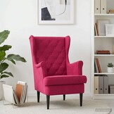 vidaXL Fauteuil Wijnrood Fluweel