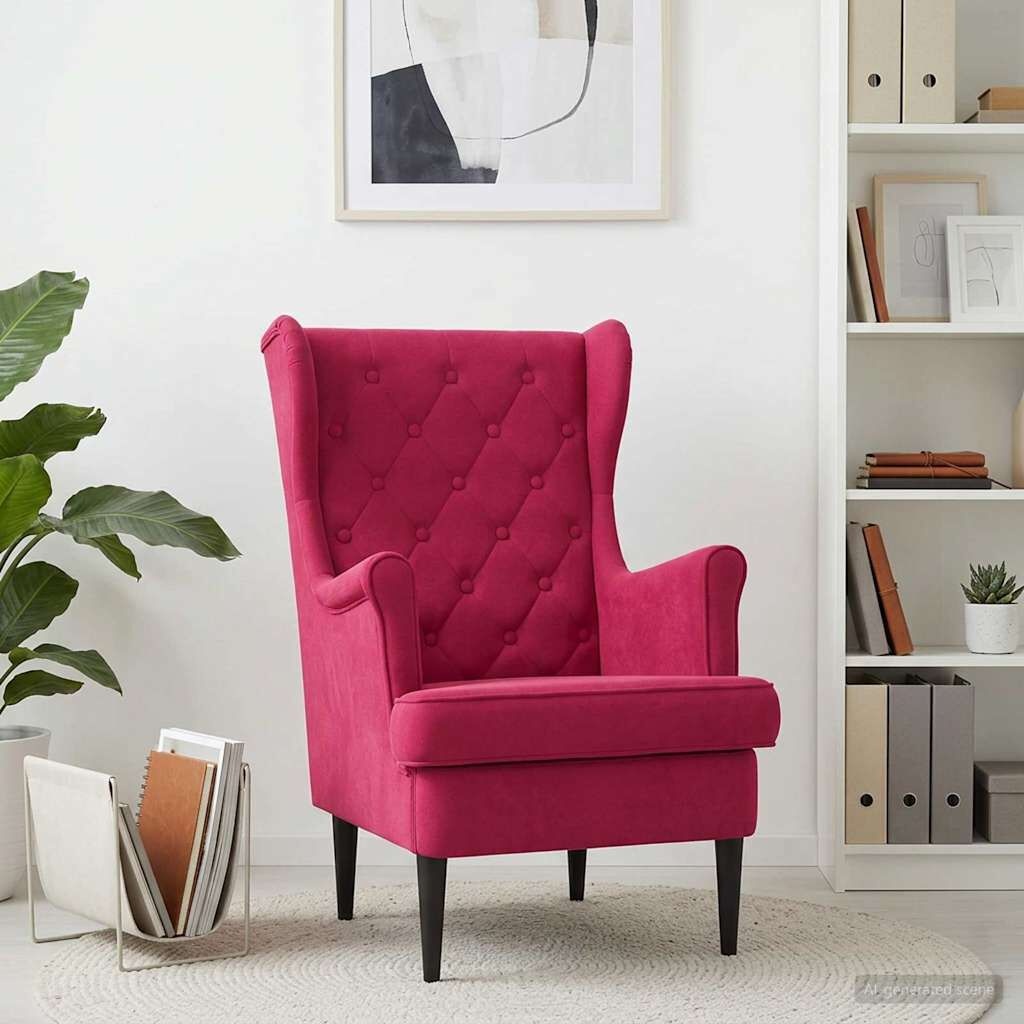 vidaXL Fauteuil Wijnrood Fluweel