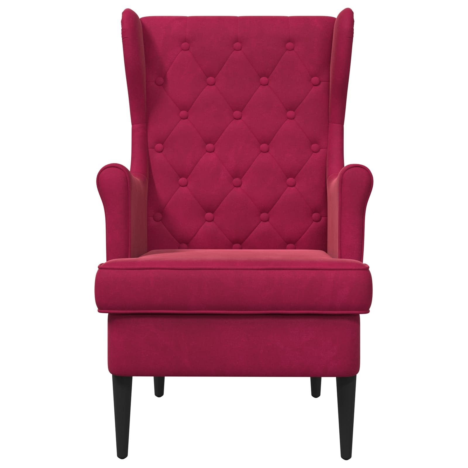 vidaXL Fauteuil Wijnrood Fluweel